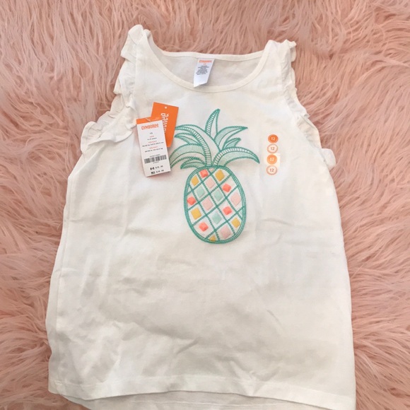 Gymboree Tops - Gymboree NWT pineapple 🍍 embroidered top.
